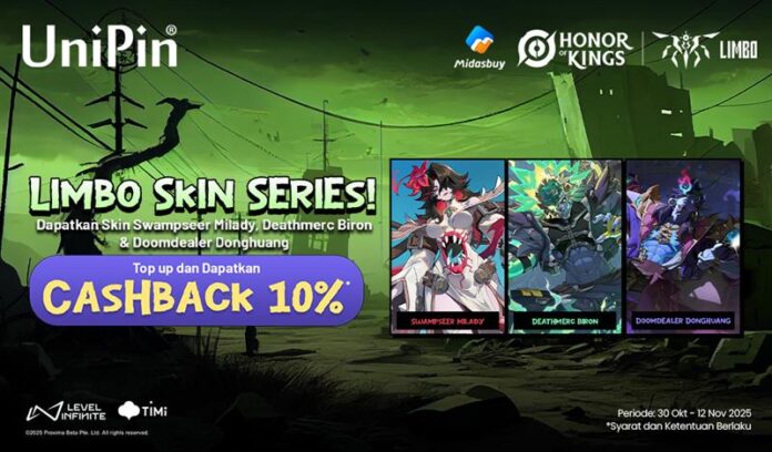 Nikmati Limbo Skin Series di Honor of Kings! Dapat Cashback 10%! Nikmati Limbo Skin Series di Honor of Kings! Dapat Cashback 10%!