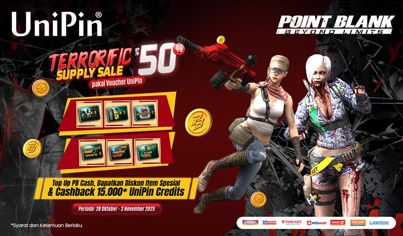 Point Blank Shock & Save! Diskon item spesial hingga 50% + Cashback 15.000 UniPin Credits!