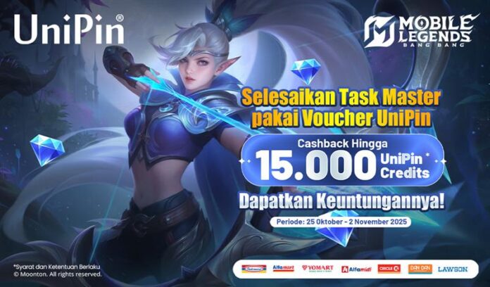 Selesaikan Task Master, Kumpulkan Diamond Kuning Sebanyak-banyaknya pakai Voucher UniPin, Bonus Hingga 15.000 UniPin Credits! Selesaikan Task Master, Kumpulkan Diamond Kuning Sebanyak-banyaknya pakai Voucher UniPin, Bonus Hingga 15.000 UniPin Credits!