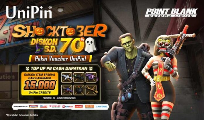 Shocktober Seru! Diskon Item Spesial hingga 70% + Cashback 15.000 UniPin Credits!