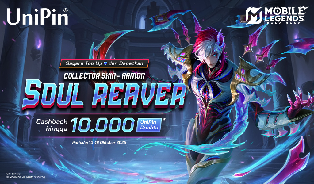Skin Baru Tiba! Dapatkan Aamon – Soul Reaver di UniPin dan Cashback hingga 10.000 UC!