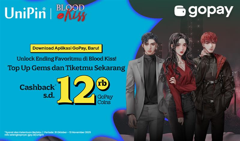 Top Up Blood Kiss Dapat Cashback 90%! Cinta Aman Tanpa Boncos!