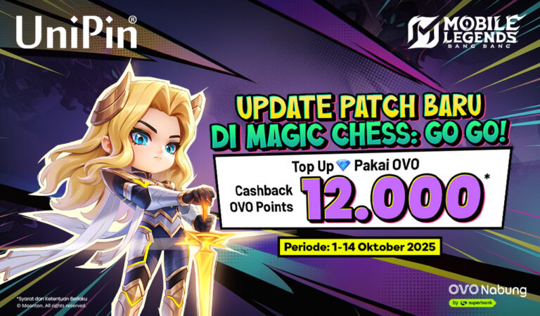 Top Up Diamond di UniPin Pakai OVO, Cashback 12Ribu OVO Points!