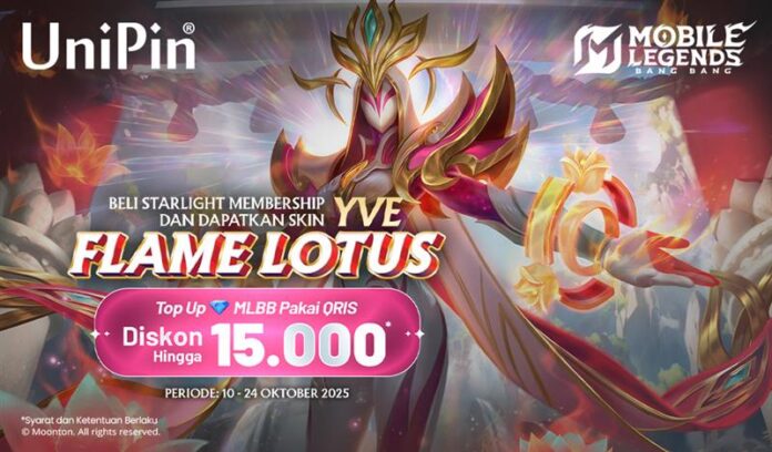 Top Up Diamonds MLBB pakai QRIS dan diskon hingga 15.000 UniPin Credits di UniPin!