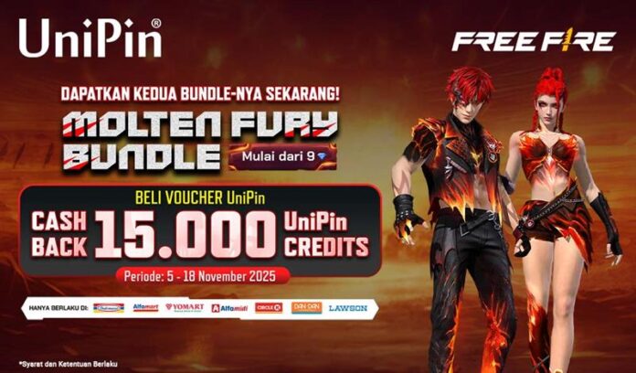Koleksi Molten Fury Bundle! Top Up pakai Voucher UniPin Cashback Hingga 15.000 UniPin Credits