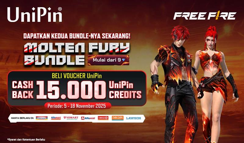 Koleksi Molten Fury Bundle! Top Up pakai Voucher UniPin Cashback Hingga 15.000 UniPin Credits