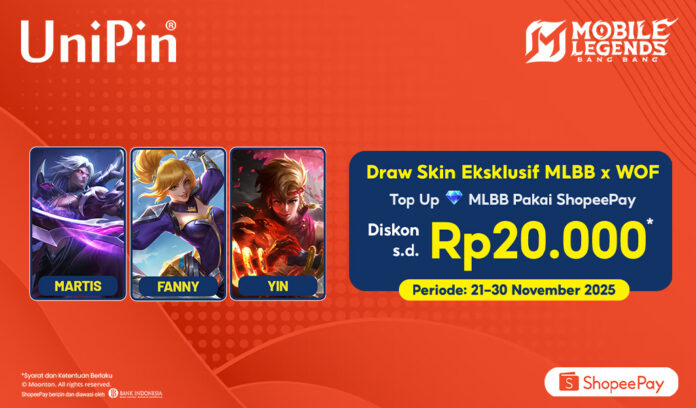 Revamp Skin Ekslusif MLBB x AOT 2025! Ekstra Diskon Rp20.000 Pakai ShopeePay!