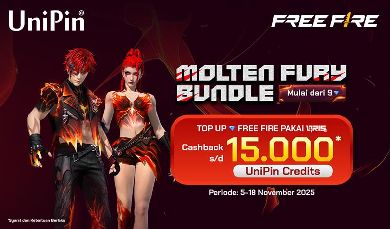 Top Up Free Fire Pakai QRIS dan Dapatkan Cashback hingga 15.000 UniPin Credits!