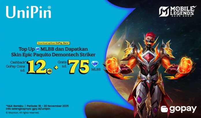 Top Up MLBB Pakai GoPay, Cashback sd 12.000 GoPay Coins + Gratis sd 75 Diamonds!
