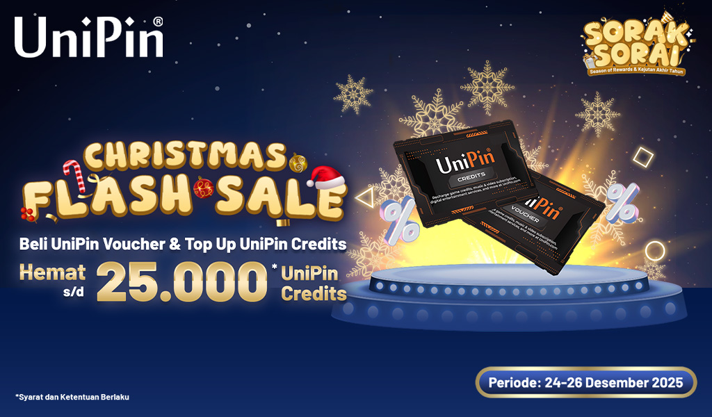 Christmas Flash Sale – UniPin Voucher & UniPin Credits hemat hingga 25.000!