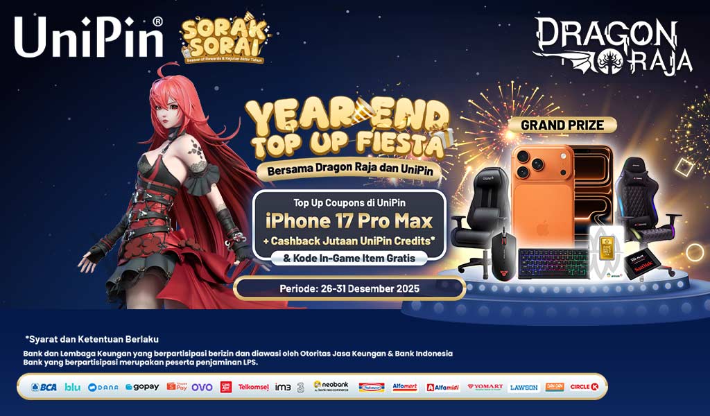 Dragon Raja X Unipin: Kesempatan Menang Iphone 17 Dan Hadiah Menarik Lainnya!
