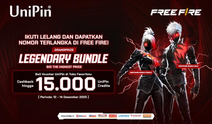 Kesempatan Emas! Rebut Legendary Bundle Free Fire & Cashback hingga 15.000 UniPin Credits!