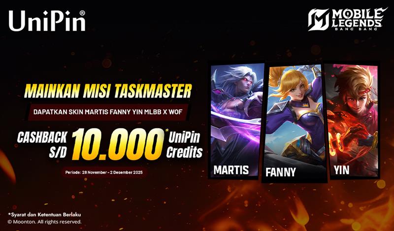 MLBB X WOF Collaboration di UniPin dan Nikmati Cashback hingga 10.000 Credits!