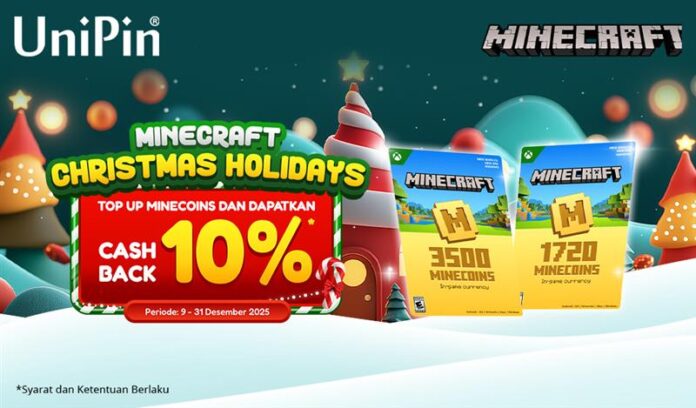 Minecraft Christmas Holidays! Top Up Minecoins Cashback 10%!