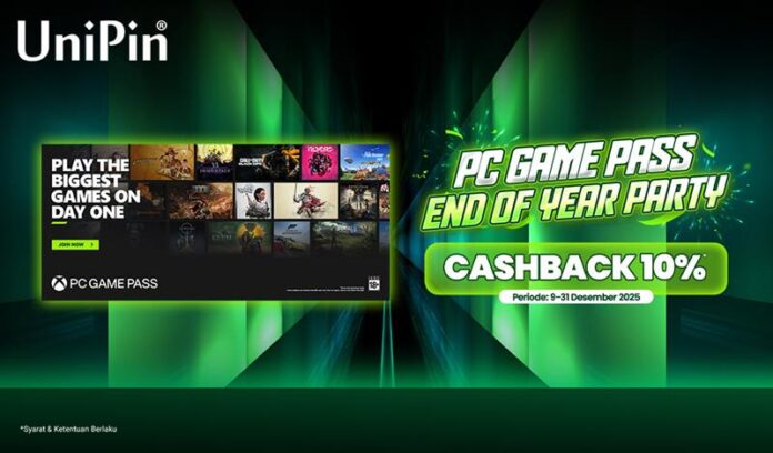 PC Game Pass End of Year Party! Liburan Makin Hemat, Cashback 10% UniPin Credits!