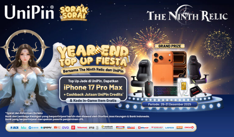 Top Up Fiesta bareng The Ninth Relic & UniPin, Menangkan iPhone 17 dan Hadiah Menarik Lainnya!