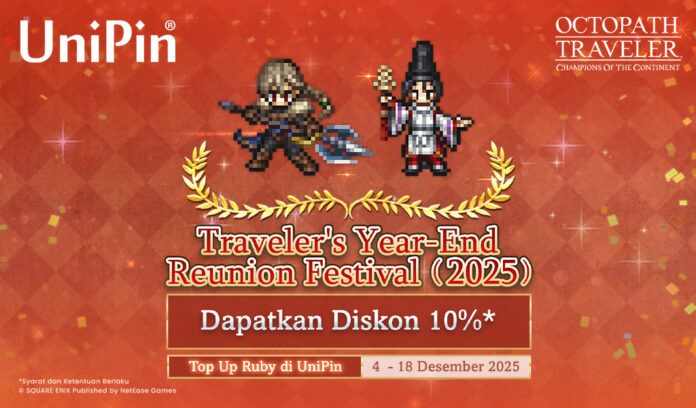 Traveler’s Year End Reunion Festival (2025)! Top Up dan Dapatkan Diskon 10%