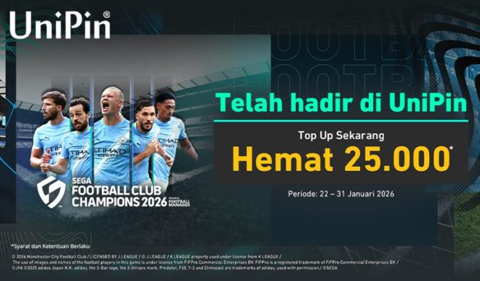 SEGA Football Club Champions 2026 Telah Hadir! Top Up Now dan dapatkan Cashback hingga 25.000 UniPin Credits!