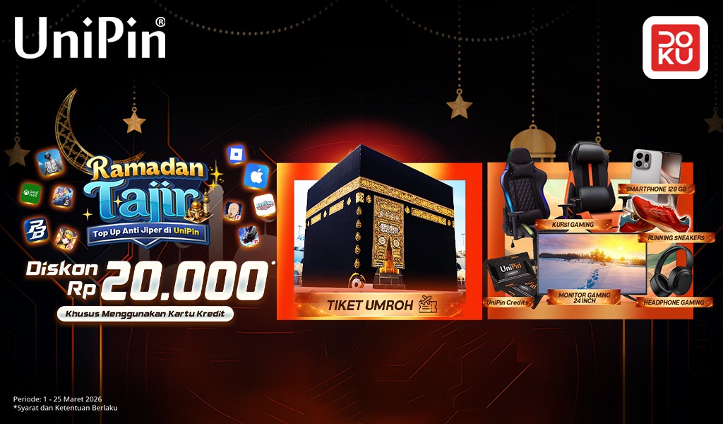 Nikmati Ramadan Bareng UniPin! Top Up Pakai Kartu Kredit Diskon Rp20.000