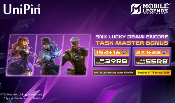 SNK Lucky Draw Encore Taskmaster Bonus! Top Up dan Dapatkan Diskon 10%