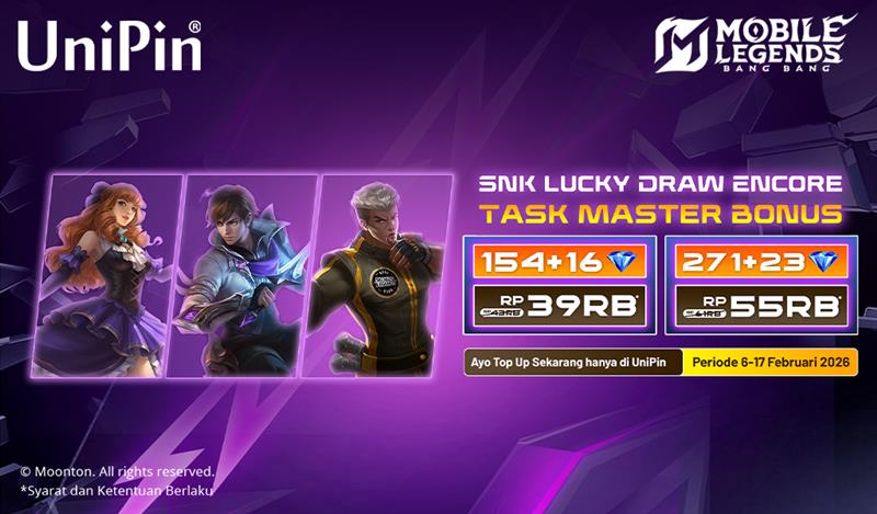 SNK Lucky Draw Encore Taskmaster Bonus! Top Up dan Dapatkan Diskon 10%