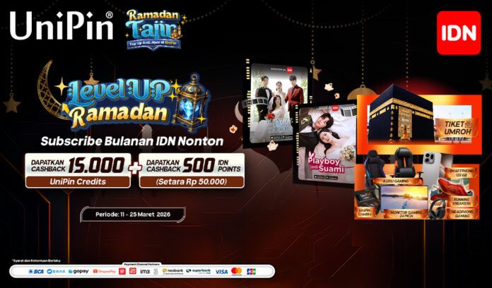 Level Up Ramadan! Subscribe IDN Nonton dan Dapatkan Cashback + Kesempatan Menang Hadiah Menarik