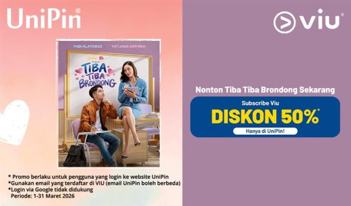 Nonton Tiba Tiba Brondong di Viu! Subscribe di UniPin Diskon 50!