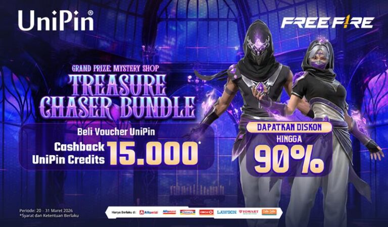 Treasure Chaser Bundle Hadir! Diskon Hingga 90% + Cashback 15.000* UniPin Credits Menanti!