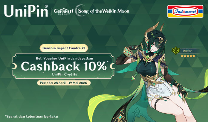 Beli Voucher UniPin di Indomaret dan Dapatkan Cashback 10.000 UniPin Credits!