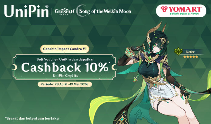 Beli Voucher UniPin di Yomart dan Dapatkan Cashback 10.000 UniPin Credits!