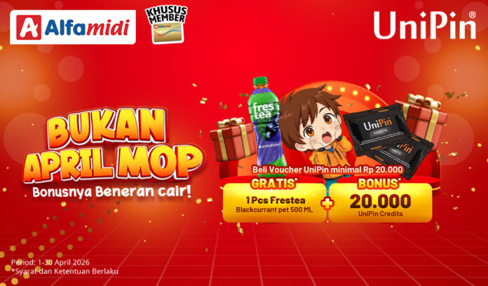 Bukan April Mop! Bonusnya Beneran Cair! Gratis Frestea + Bonus Unipin Credits!
