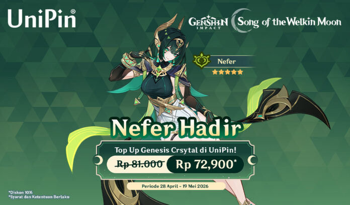 Genshin Impact Nefer Hadir Kembali! Top Up Genesis Crystal dan Dapatkan Untungnya!