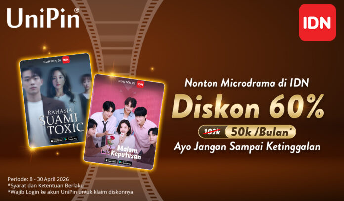 IDN Nonton Hadir di UniPin! Nikmati Diskon hingga 60% untuk Paket Bulanan & Tahunan
