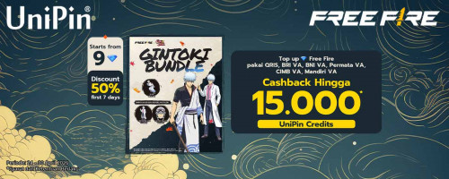Kolaborasi Gintama Rilis, Buruan Koleksi! Top Up Sekarang dan Nikmati Cashback 15.000 UniPin Credits!