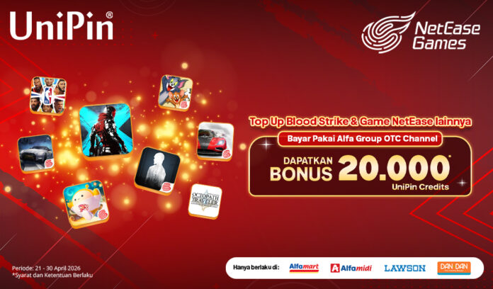 Top Up Game NetEase di UniPin, Bayar di Alfa Group OTC Channel, Dapat Bonus Hingga 20.000 UniPin Credits!