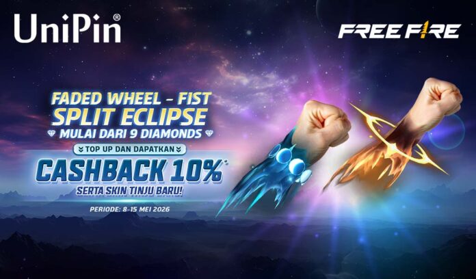 Faded Wheel Split Eclipse Hadir di Free Fire, Dapatkan Cashback dan Skin Tinju Baru
