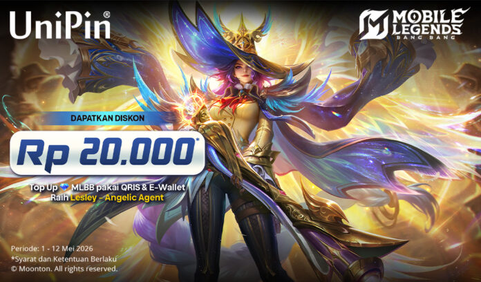Revamp Skin Lesley Angelic Agent! Diskon 20RB dengan Top Up MLBB Pakai Ewallet & QRIS!