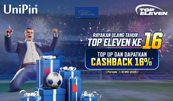 Top Eleven Ulang Tahun Ke-16! Ikut Meriahkan Event Ini dan Dapatkan Cashback 16%!