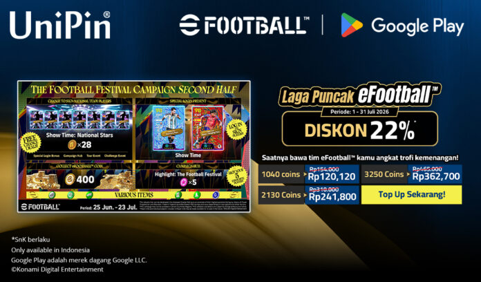 Bawa Timmu Angkat Trofi! Nikmati Diskon 22% eFootball™ Coin di Promo Laga Puncak eFootball™