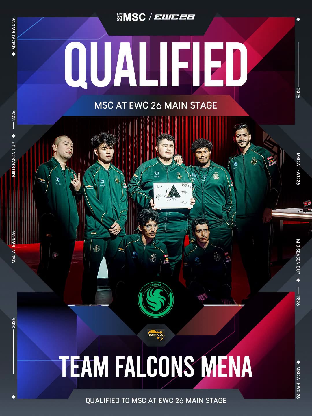 Team Falcons MENA, pemenang Wild Card MSC di EWC 2026