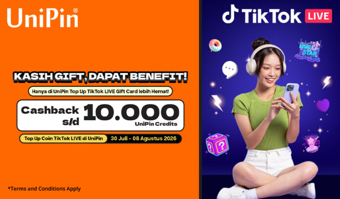 Kasih Gift, Dapat Benefit! Top Up TikTok Live Gift Card di UniPin