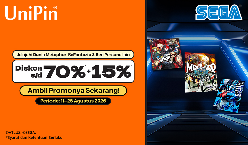 Metaphor: Refantazio & Persona Hadir Di Unipin! Diskon Hingga 70% + 15%!