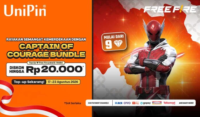 Promo Spesial Kemerdekaan Free Fire Hadir di UniPin, Diskon hingga Rp25.000!