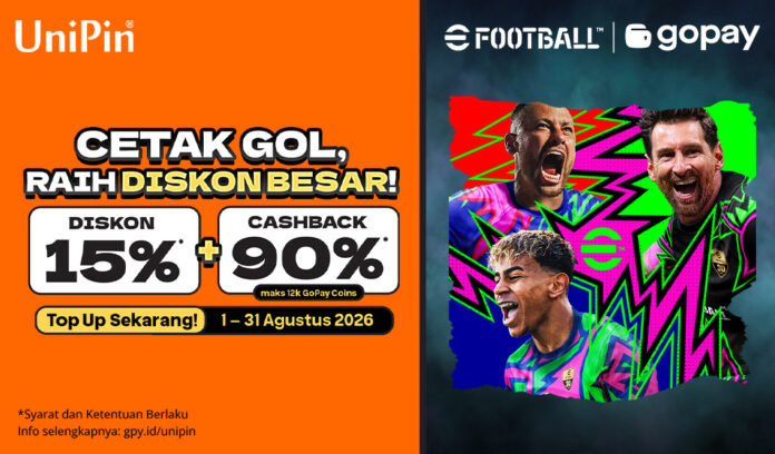 Top Up eFootball Makin Untung! Diskon 15% + Cashback GoPay Coins