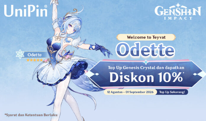 Welcome to Teyvat, Odette! Top Up Genesis Crystals Diskon 10% di UniPin
