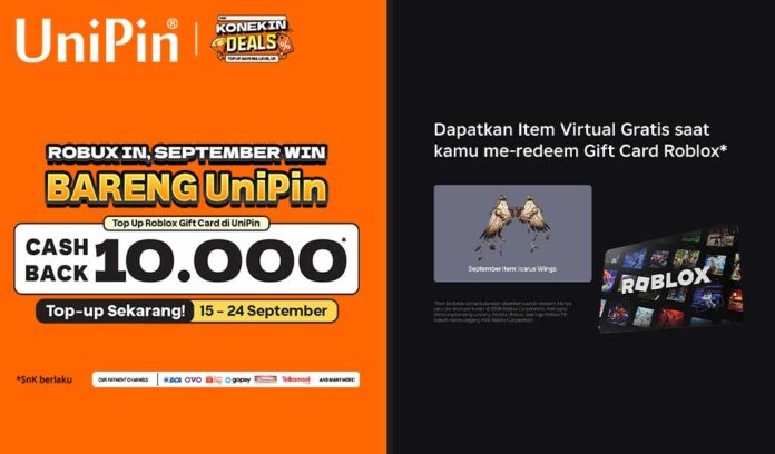Robux In, September Win Bareng UniPin!