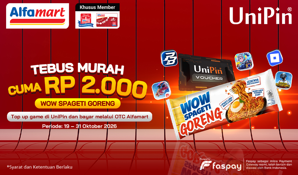 Top Up Game Makin Hemat! Bayar via OTC Alfamart